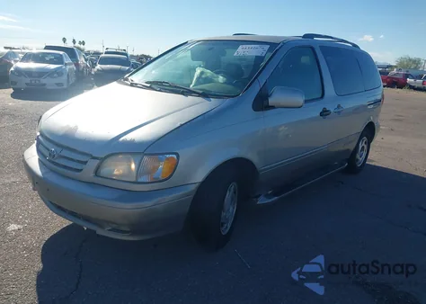 2001 Toyota Sienna Xle z USA, uszkodzony, nr VIN 4T3ZF13C71U389167